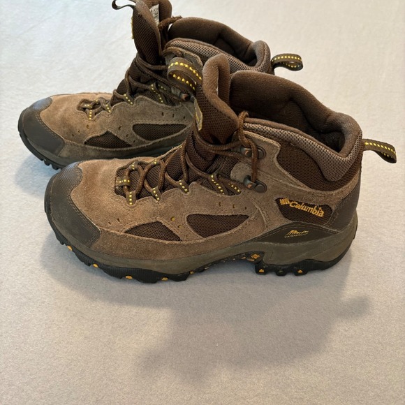Columbia Men's Waterproof Hiking Boots Brown Suede‎ Mesh Size 7 BM3444-231 - Picture 9 of 16